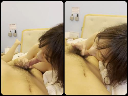 La bonne fille lèche son gros manche